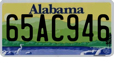 AL license plate 65AC946