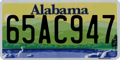 AL license plate 65AC947