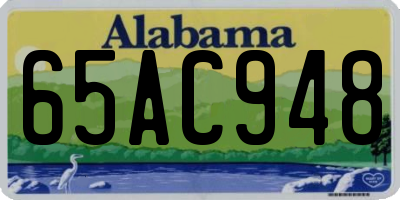 AL license plate 65AC948