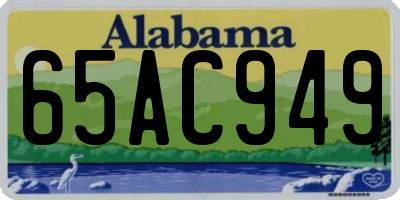 AL license plate 65AC949