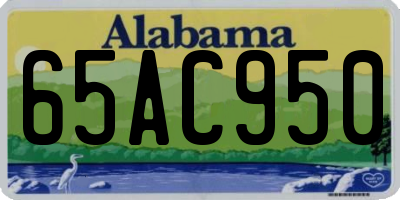 AL license plate 65AC950
