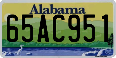AL license plate 65AC951