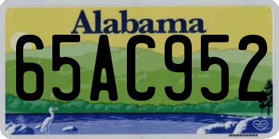 AL license plate 65AC952