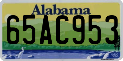 AL license plate 65AC953