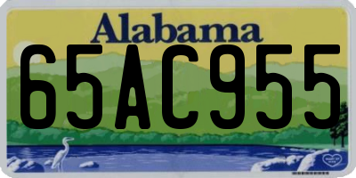 AL license plate 65AC955