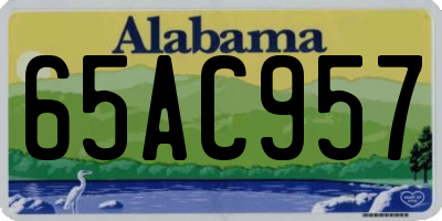 AL license plate 65AC957