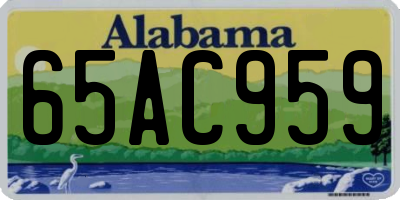 AL license plate 65AC959