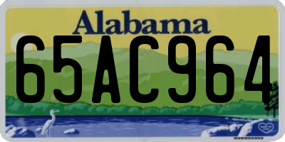 AL license plate 65AC964
