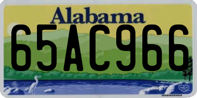 AL license plate 65AC966