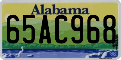 AL license plate 65AC968