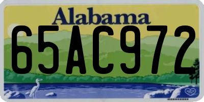 AL license plate 65AC972