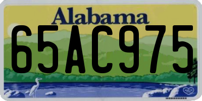 AL license plate 65AC975