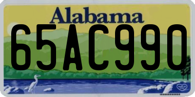 AL license plate 65AC990