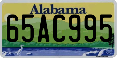AL license plate 65AC995