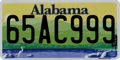 AL license plate 65AC999
