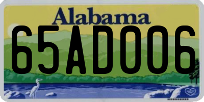 AL license plate 65AD006
