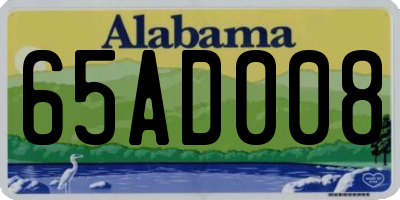 AL license plate 65AD008