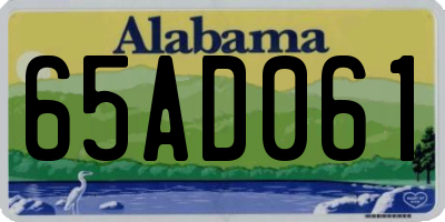 AL license plate 65AD061