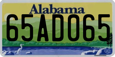 AL license plate 65AD065