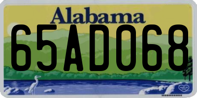 AL license plate 65AD068