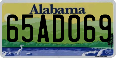 AL license plate 65AD069