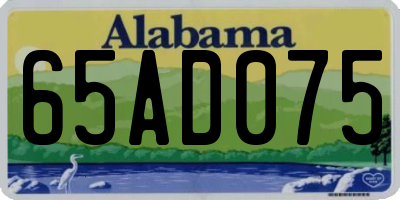 AL license plate 65AD075