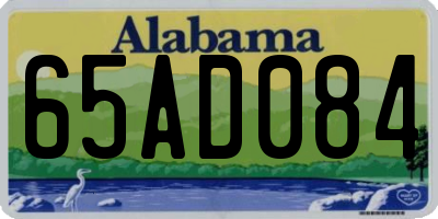 AL license plate 65AD084