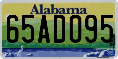 AL license plate 65AD095