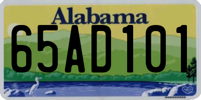 AL license plate 65AD101