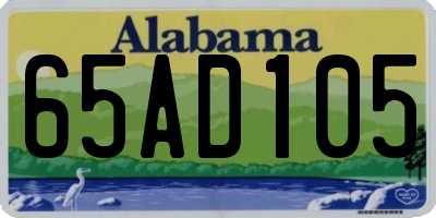AL license plate 65AD105