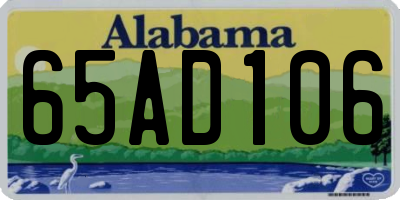 AL license plate 65AD106