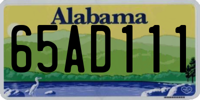 AL license plate 65AD111