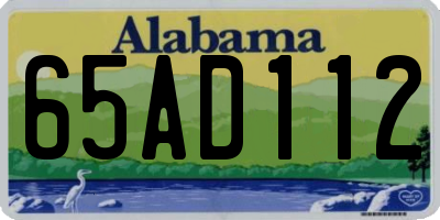 AL license plate 65AD112
