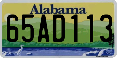 AL license plate 65AD113