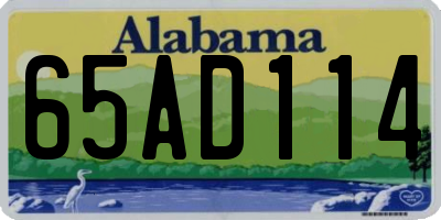 AL license plate 65AD114