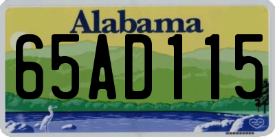 AL license plate 65AD115