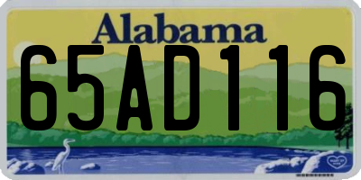 AL license plate 65AD116