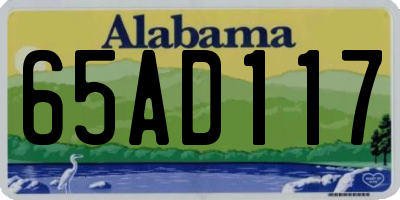 AL license plate 65AD117
