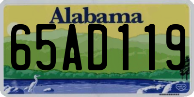 AL license plate 65AD119