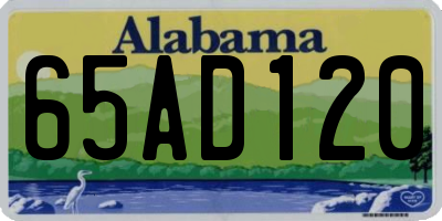 AL license plate 65AD120