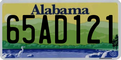 AL license plate 65AD121