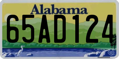 AL license plate 65AD124