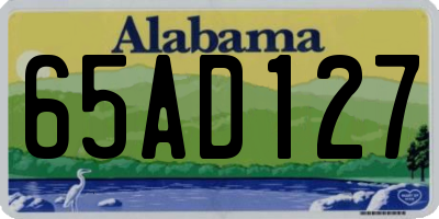 AL license plate 65AD127
