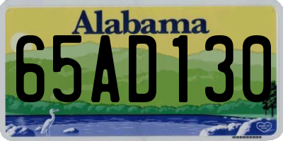 AL license plate 65AD130