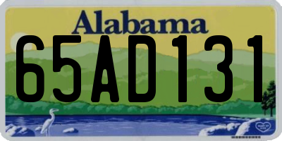 AL license plate 65AD131