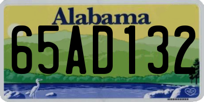 AL license plate 65AD132