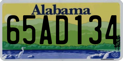 AL license plate 65AD134