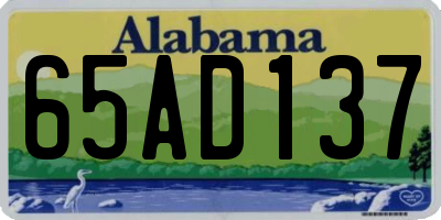 AL license plate 65AD137
