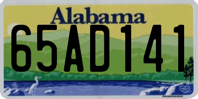 AL license plate 65AD141