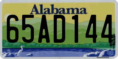 AL license plate 65AD144